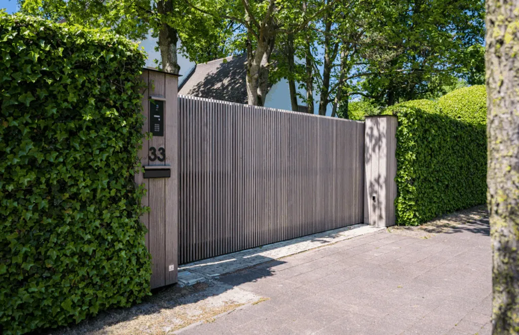 DJS Hekwerken - Houten toegangspoort - Luxury Gardens Platform