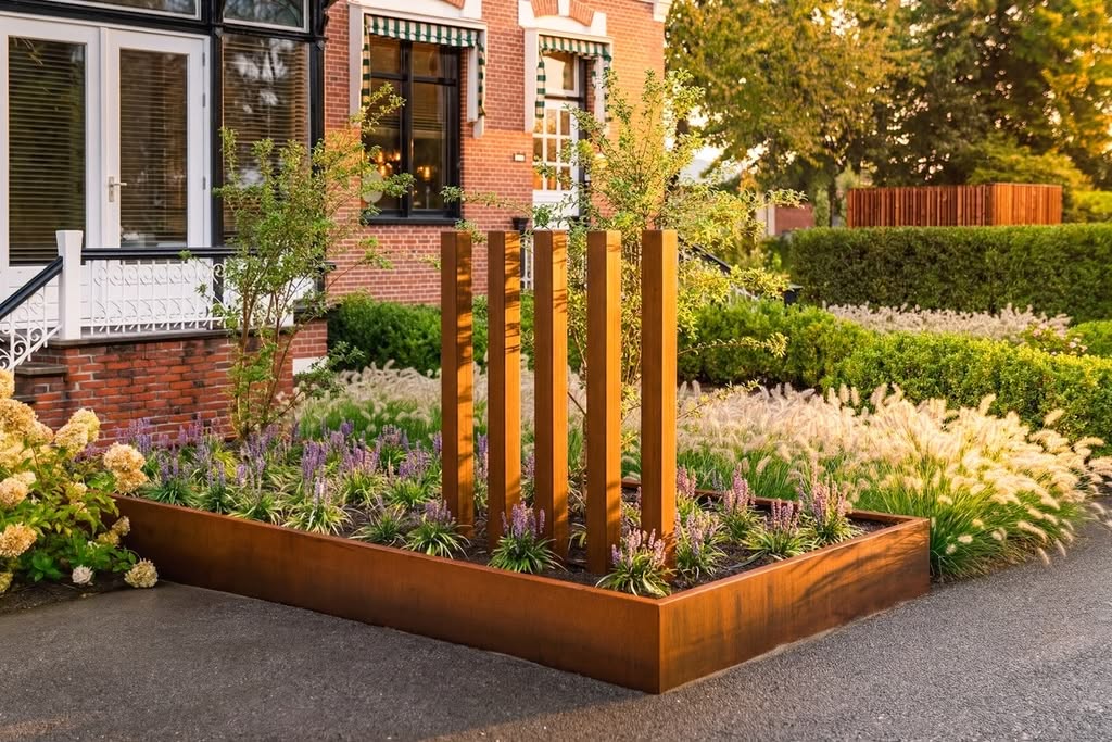 tuinpalen in luxe tuin