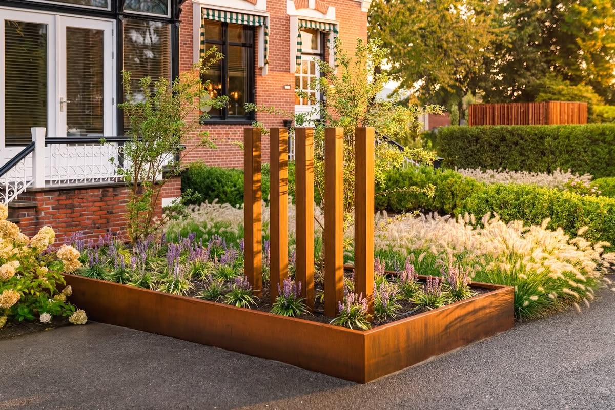 tuinpalen in luxe tuin