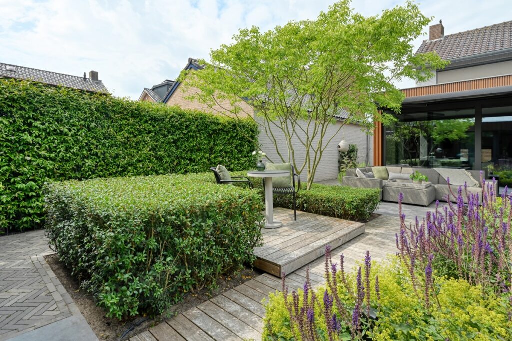 De Hoog Hoveniers - Jaro van Meerten - luxe tuin met meerstammige boom